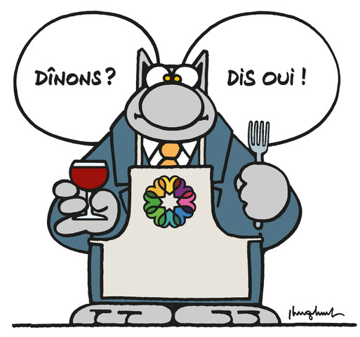 Le Chat de Geluck : Dînons ? Dis oui !